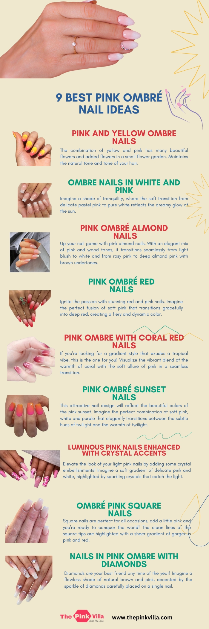 9 Best Pink Ombré Nail Ideas