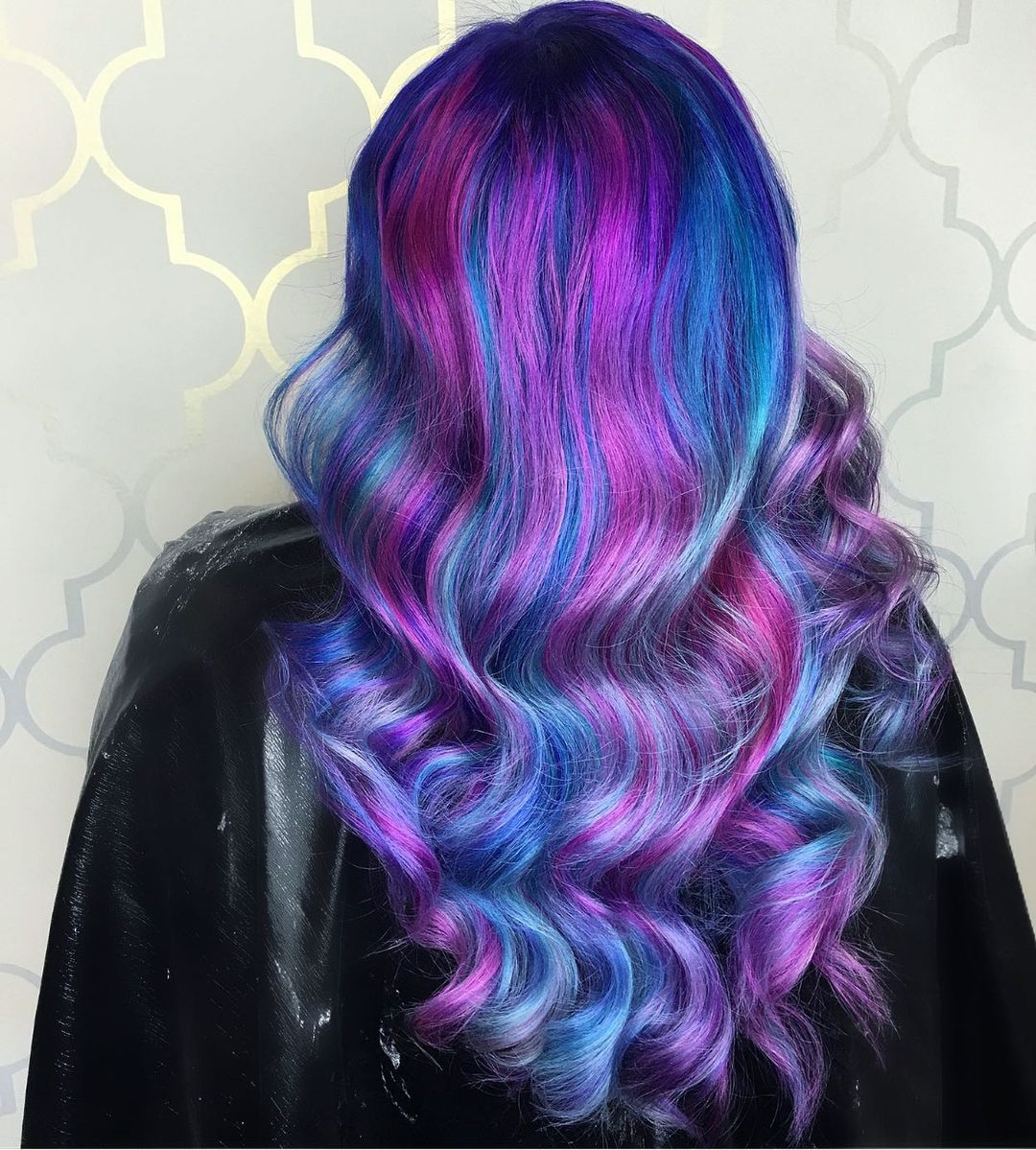 Blue hair with purple