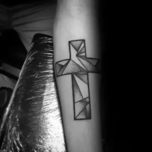 Geometric Cross tattoo