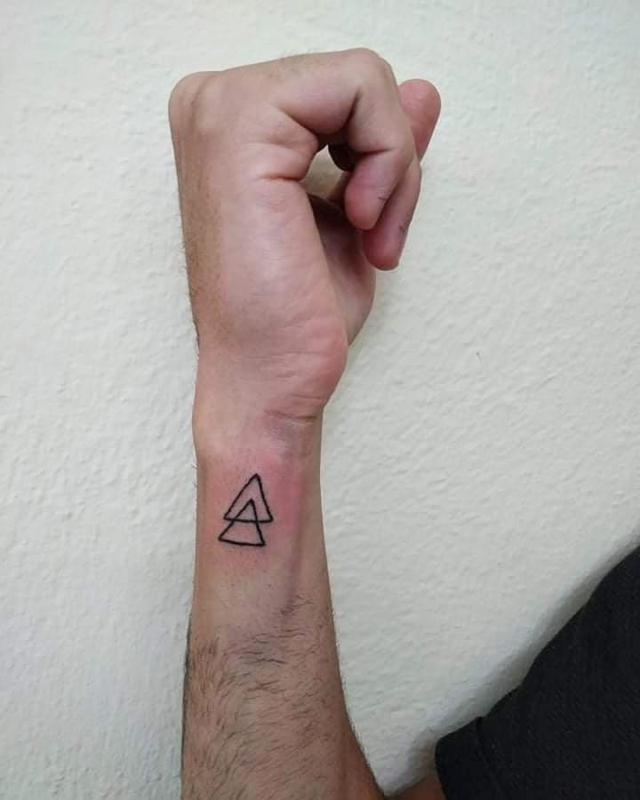 Overlapping Triangle Tattoo 