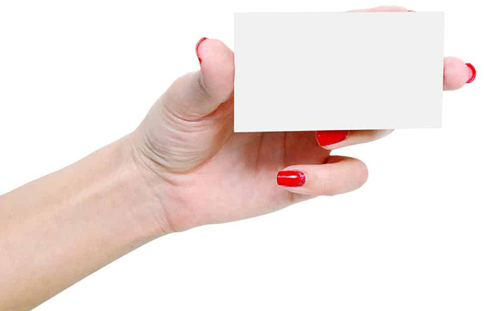 Acrylic Nails the use of A Laminated business enterprise Card