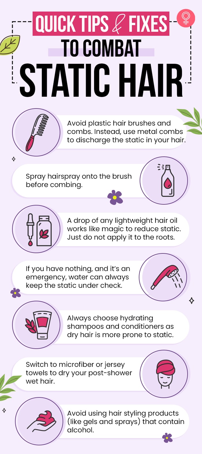 Short hints And Fixes To fight Static Hair