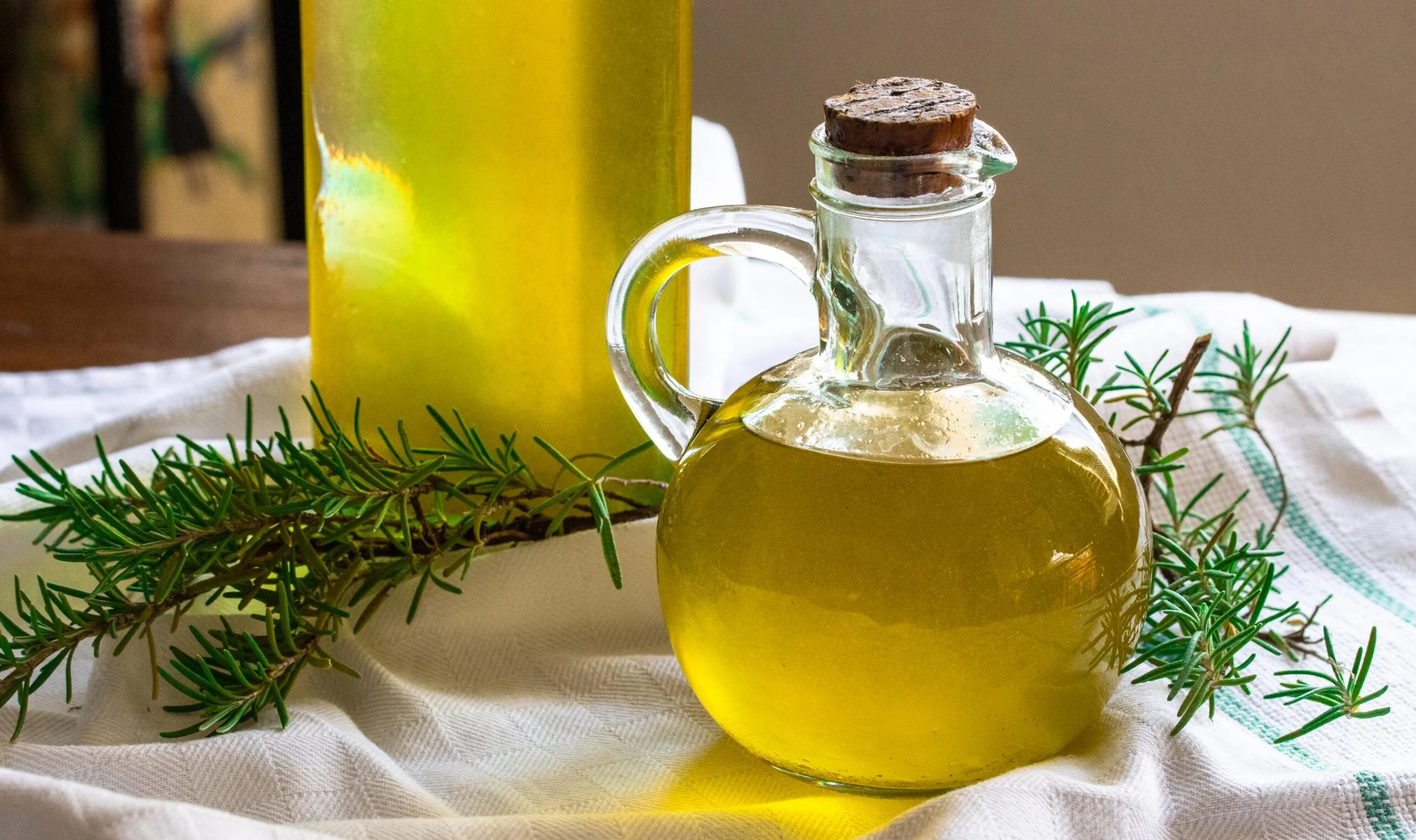 Olive oil and rosemary oil
