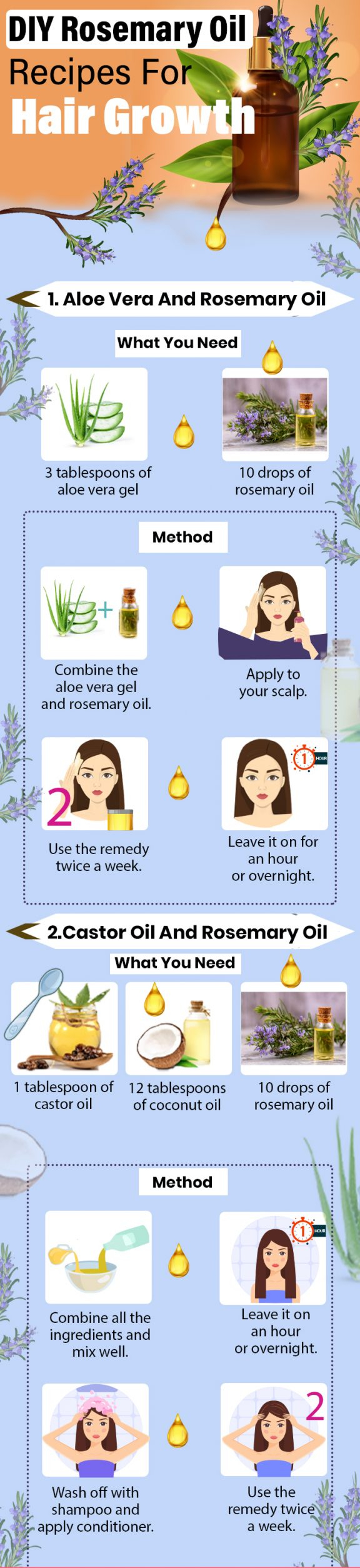 DIY Rosemary Oil Recipes For Hair increase