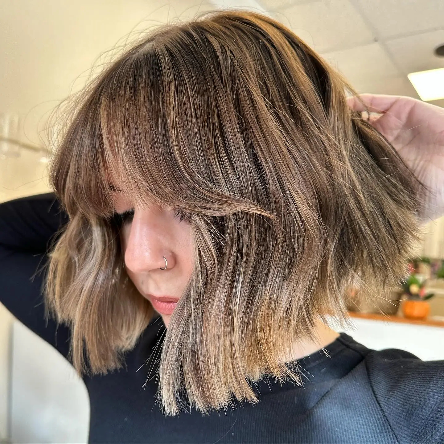 Short Hair with Curtain Bangs