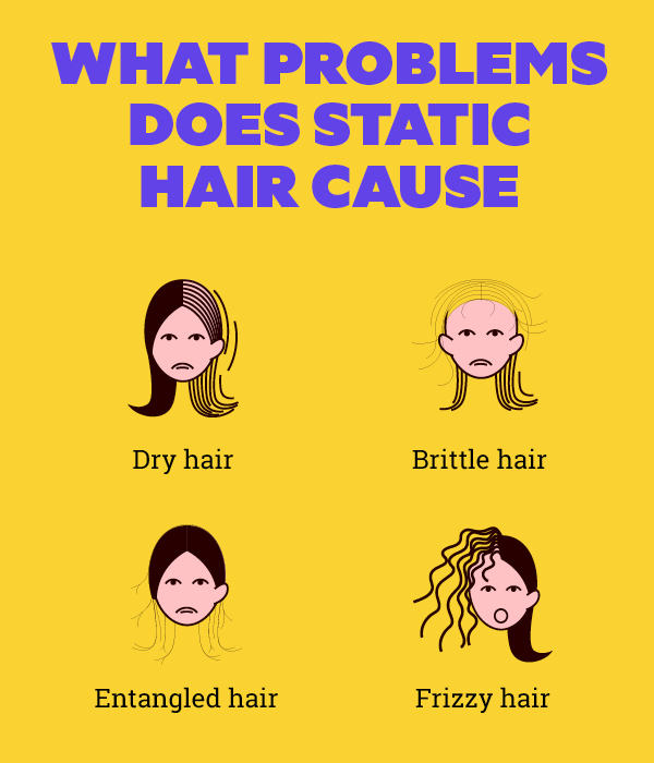 What problems does static hair cause